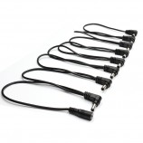 Tensile bending dc5.5*2.1  female to 8 angle male 8Way Pedal Power Daisy Chain Cable Splitter